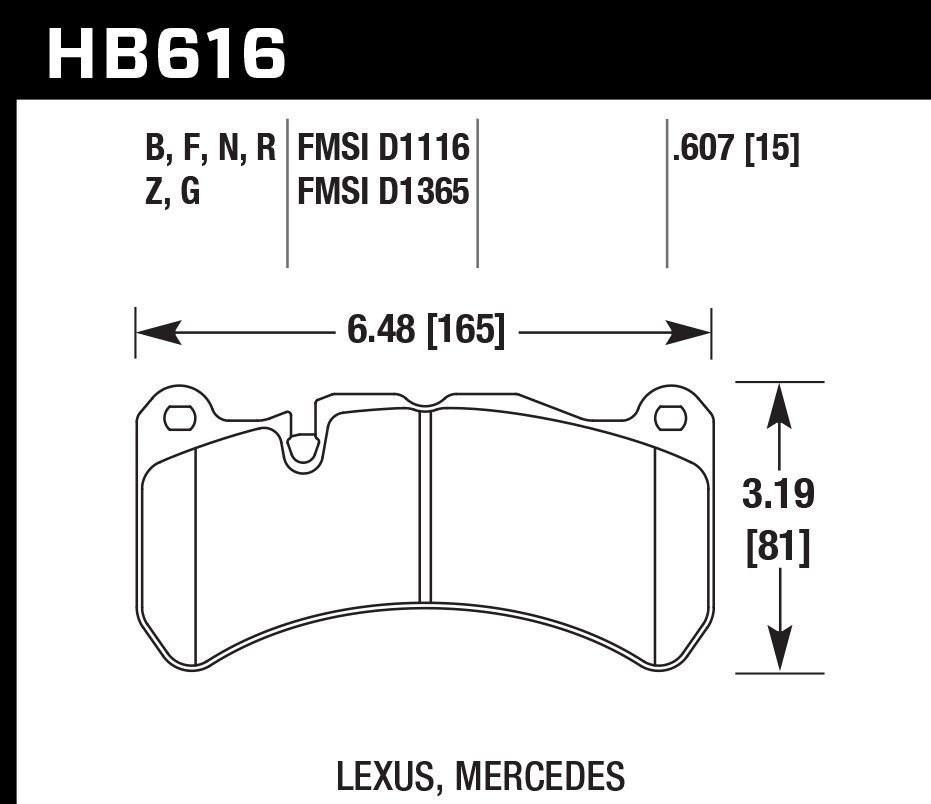 Hawk Performance HB616D.607 ER-1 Brake Pads Front