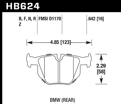 Hawk Performance HB624Z.642 PC Brake Pads Rear