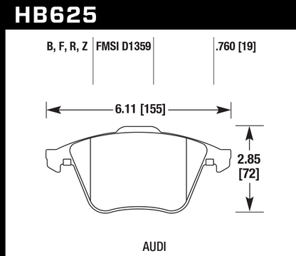 Hawk Performance HB625Z.760 PC Brake Pads Front