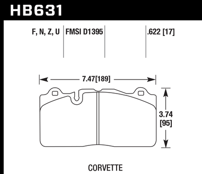 Hawk Performance HB631Z.622 PC Brake Pads Front