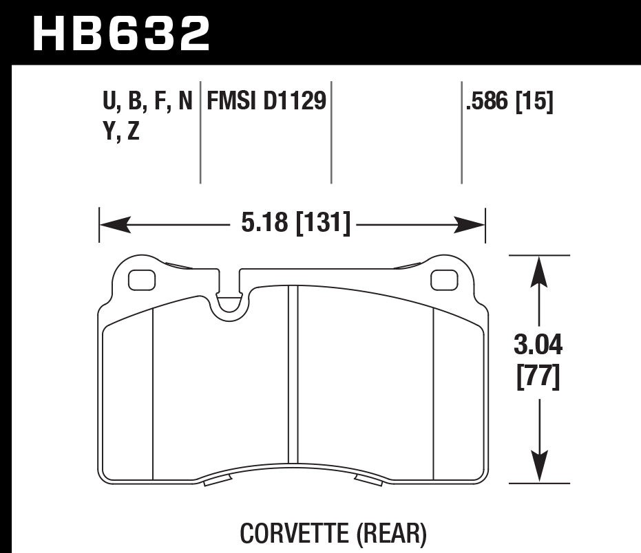 Hawk Performance HB632N.586 HP Plus Brake Pads Rear