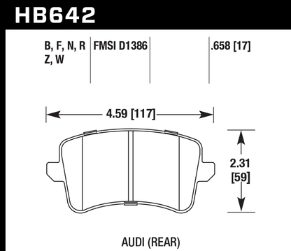 Hawk Performance HB642Z.658 PC Brake Pads Rear