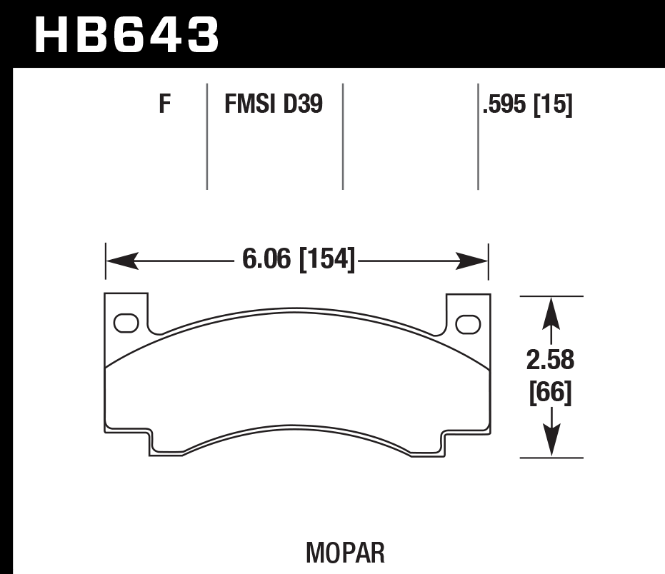 Hawk Performance HB643F.595 HPS Brake Pads Front