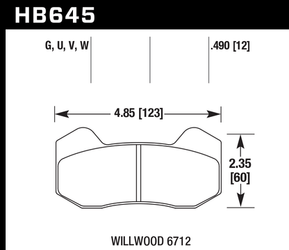 Hawk Performance HB645V.490 DTC-50 Brake Pads