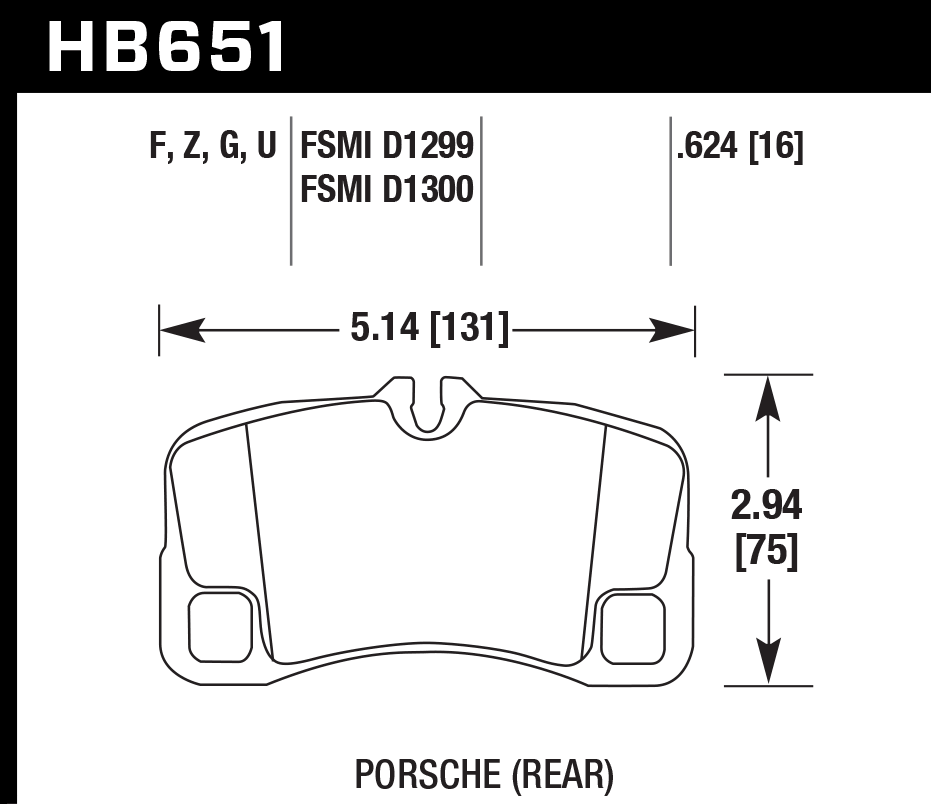 Hawk Performance HB651Z.624 PC Brake Pads Rear