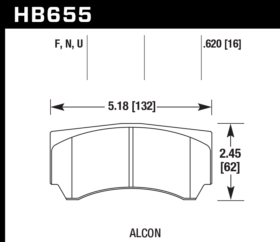 Hawk Performance HB655N.620 HP Plus Brake Pads