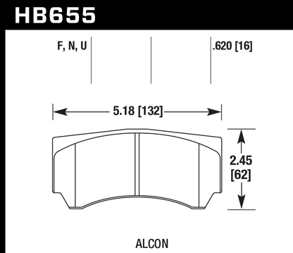 Hawk Performance HB655N.620 HP Plus Brake Pads