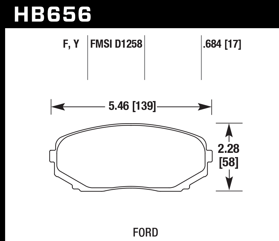 Hawk Performance HB656Y.684 LTS Brake Pads Front