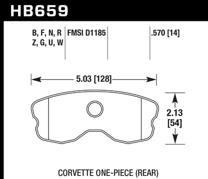 Hawk Performance HB659B.570 HPS 5.0 Brake Pads Rear