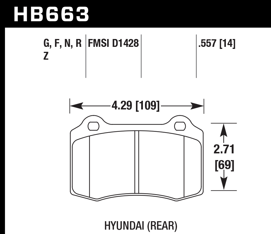 Hawk Performance HB663G.557 DTC-60 Brake Pads Rear