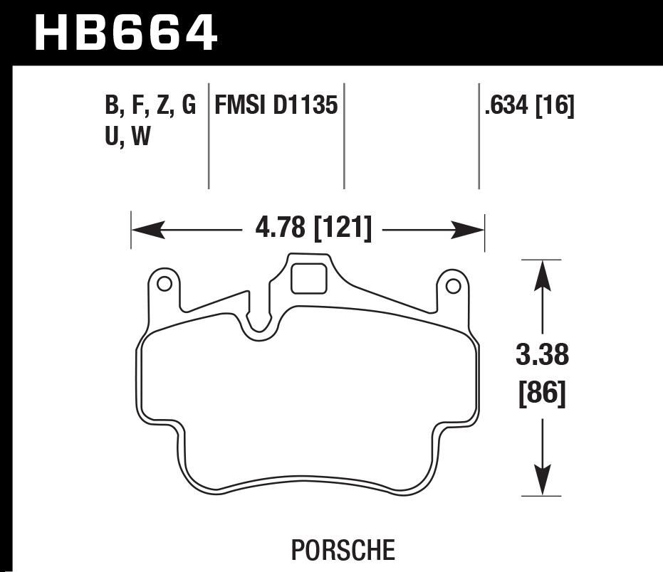 Hawk Performance HB664N.634 HP Plus Brake Pads Front