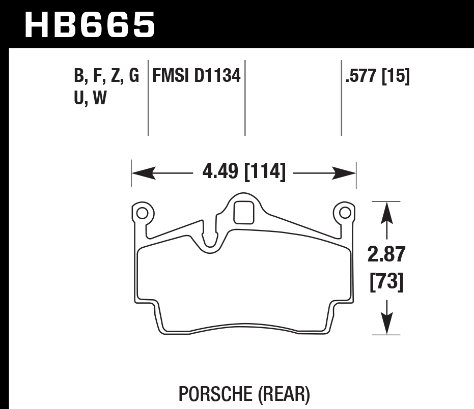 Hawk Performance HB665B.577 HPS 5.0 Brake Pads Rear