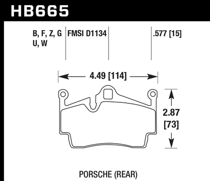 Hawk Performance HB665B.577 HPS 5.0 Brake Pads Rear