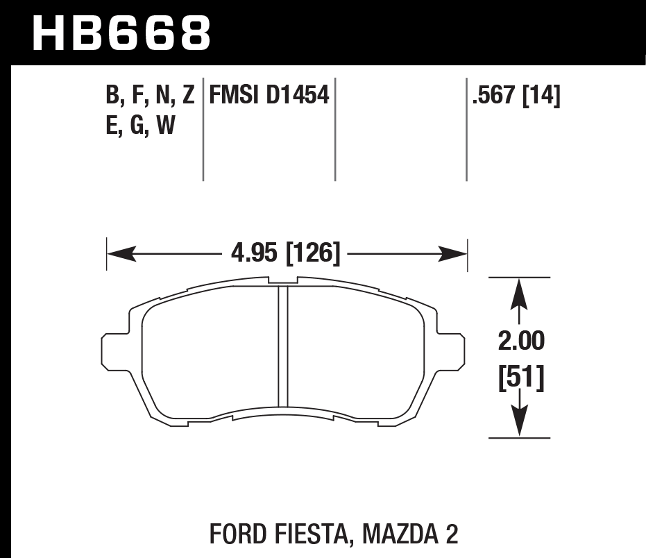 Hawk Performance HB668N.567 HP Plus Brake Pads Front