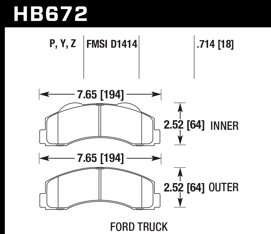 Hawk Performance HB672U.714 DTC-70 Brake Pads Front