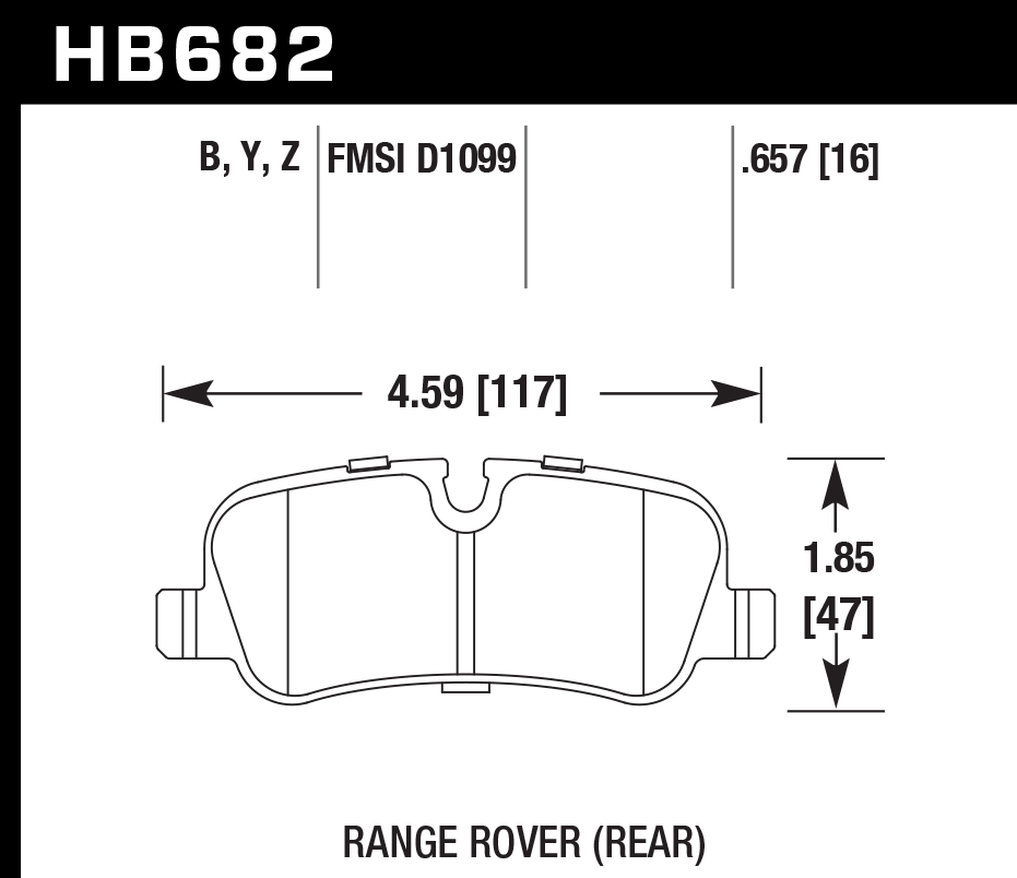 Hawk Performance HB682Y.657 LTS Brake Pads Rear