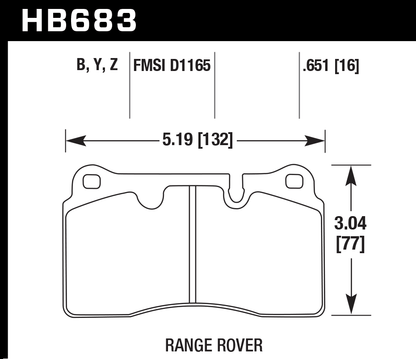 Hawk Performance HB683Z.651 PC Brake Pads Front