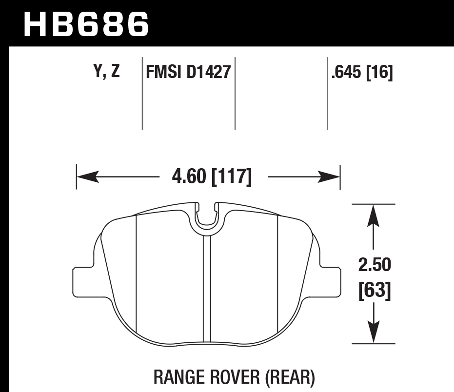 Hawk Performance HB686Y.645 LTS Brake Pads Rear