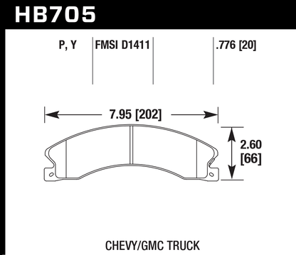 Hawk Performance HB705P.776 SuperDuty Brake Pads Front