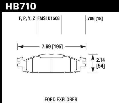 Hawk Performance HB710Z.706 PC Brake Pads Front