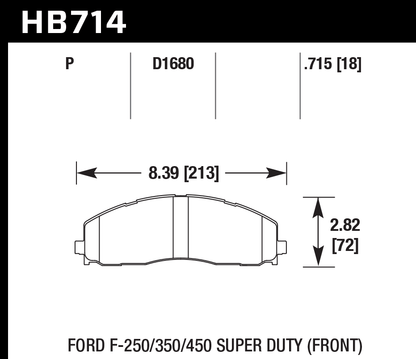 Hawk Performance HB714Y.715 LTS Brake Pads Front