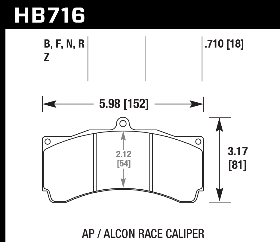 Hawk Performance HB716N.710 HP Plus Brake Pads