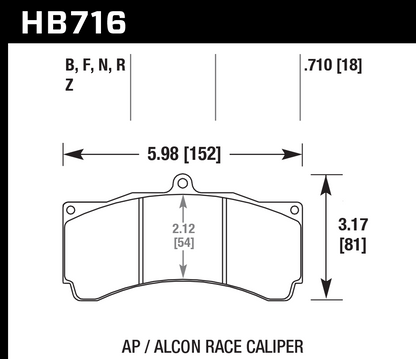 Hawk Performance HB716F.710 HPS Brake Pads