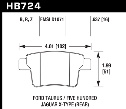 Hawk Performance HB724B.637 HPS 5.0 Brake Pads Rear