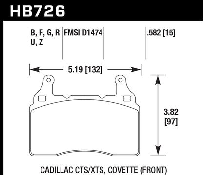 Hawk Performance HB726F.582 HPS Brake Pads Front