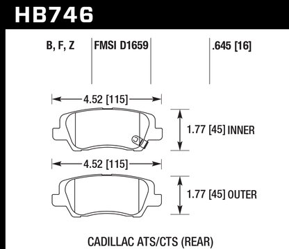 Hawk Performance HB746F.645 HPS Brake Pads Rear