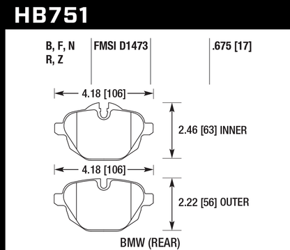 Hawk Performance HB751N.675 HP Plus Brake Pads Rear