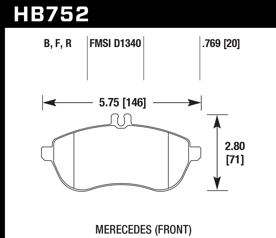 Hawk Performance HB752F.769 HPS Brake Pads Front