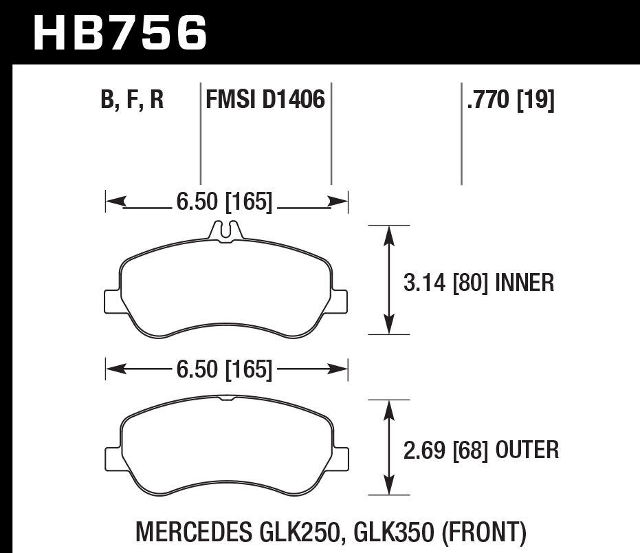 Hawk Performance HB756F.770 HPS Brake Pads Front