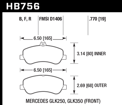 Hawk Performance HB756F.770 HPS Brake Pads Front