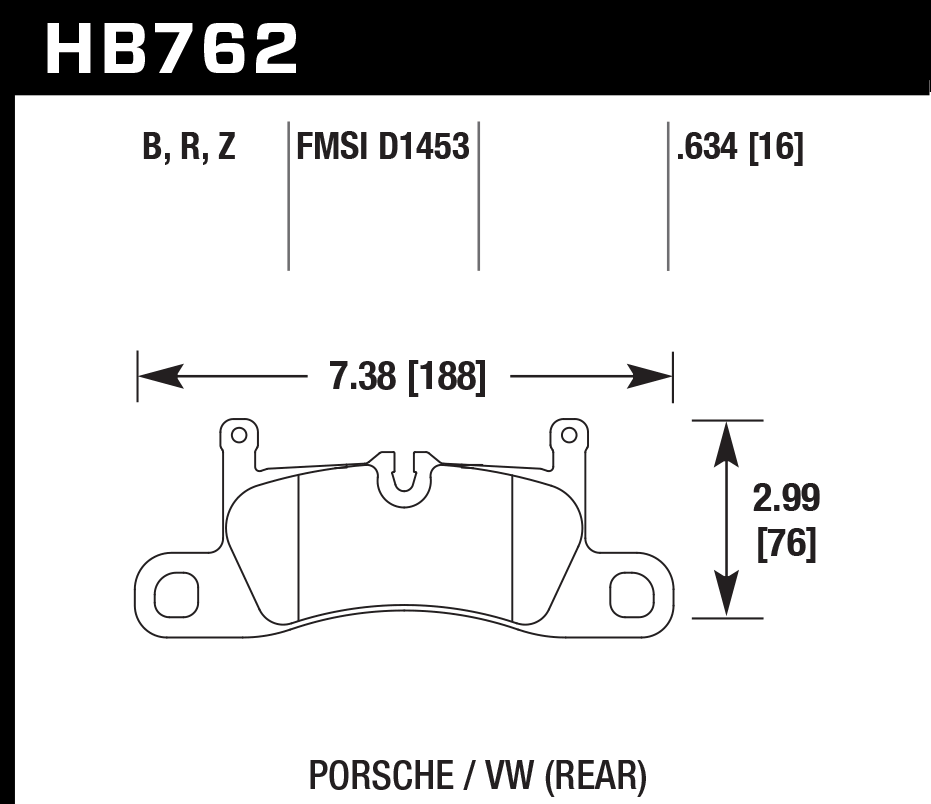 Hawk Performance HB762N.634 HP Plus Brake Pads Rear