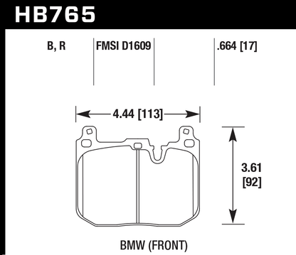 Hawk Performance HB765B.664 HPS 5.0 Brake Pads Front