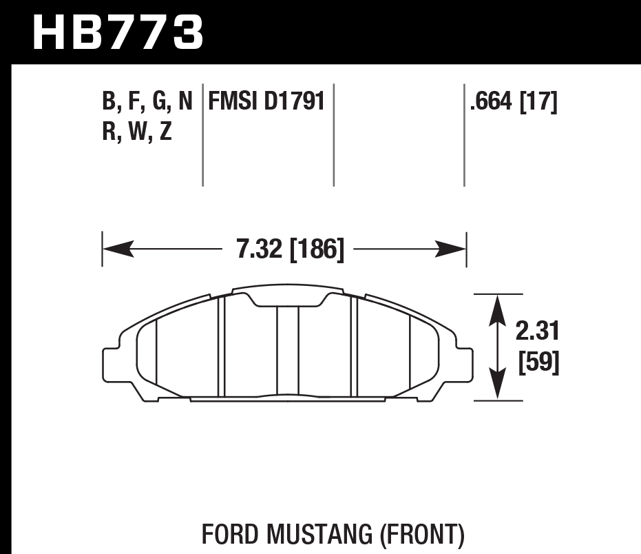 Hawk Performance HB773F.664 HPS Brake Pads Front