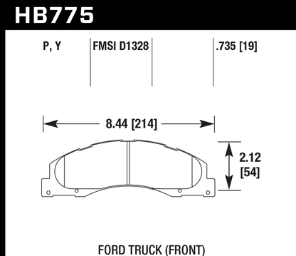 Hawk Performance HB775P.735 SuperDuty Brake Pads Front