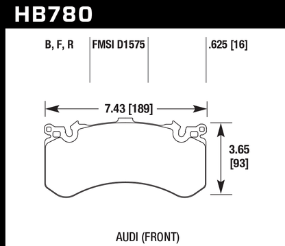 Hawk Performance HB780B.625 HPS 5.0 Brake Pads Front