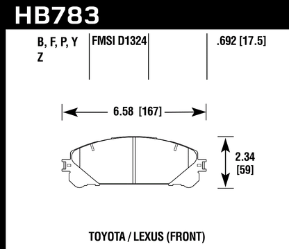 Hawk Performance HB783P.692 SuperDuty Brake Pads Front