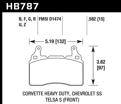 Hawk Performance HB787Z.582 PC Brake Pads Front