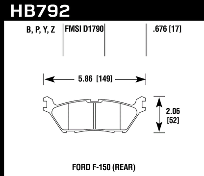 Hawk Performance HB792G.676 DTC-60 Brake Pads Rear