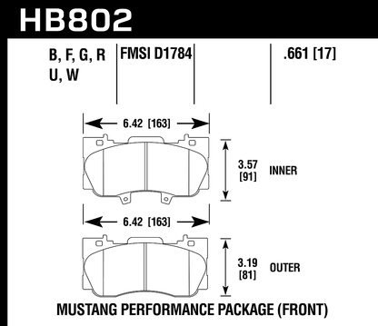 Hawk Performance HB802B.661 HPS 5.0 Brake Pads Front