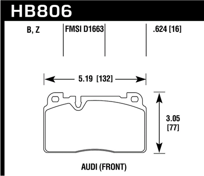 Hawk Performance HB806Z.624 PC Brake Pads Front