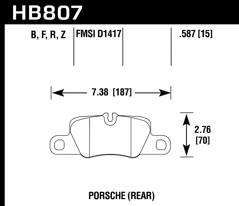 Hawk Performance HB807N.587 HP Plus Brake Pads Rear