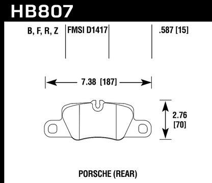 Hawk Performance HB807N.587 HP Plus Brake Pads Rear