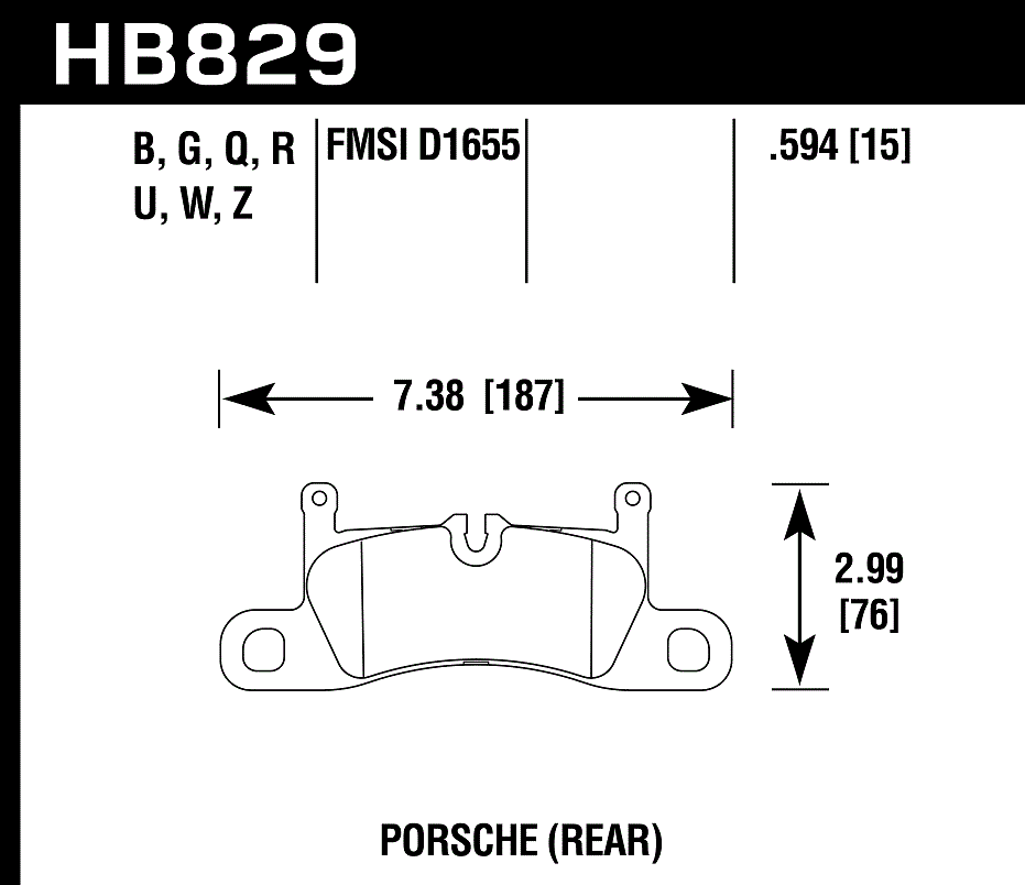 Hawk Performance HB829Z.594 PC Brake Pads Rear