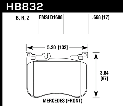 Hawk Performance HB832B.668 HPS 5.0 Brake Pads Front