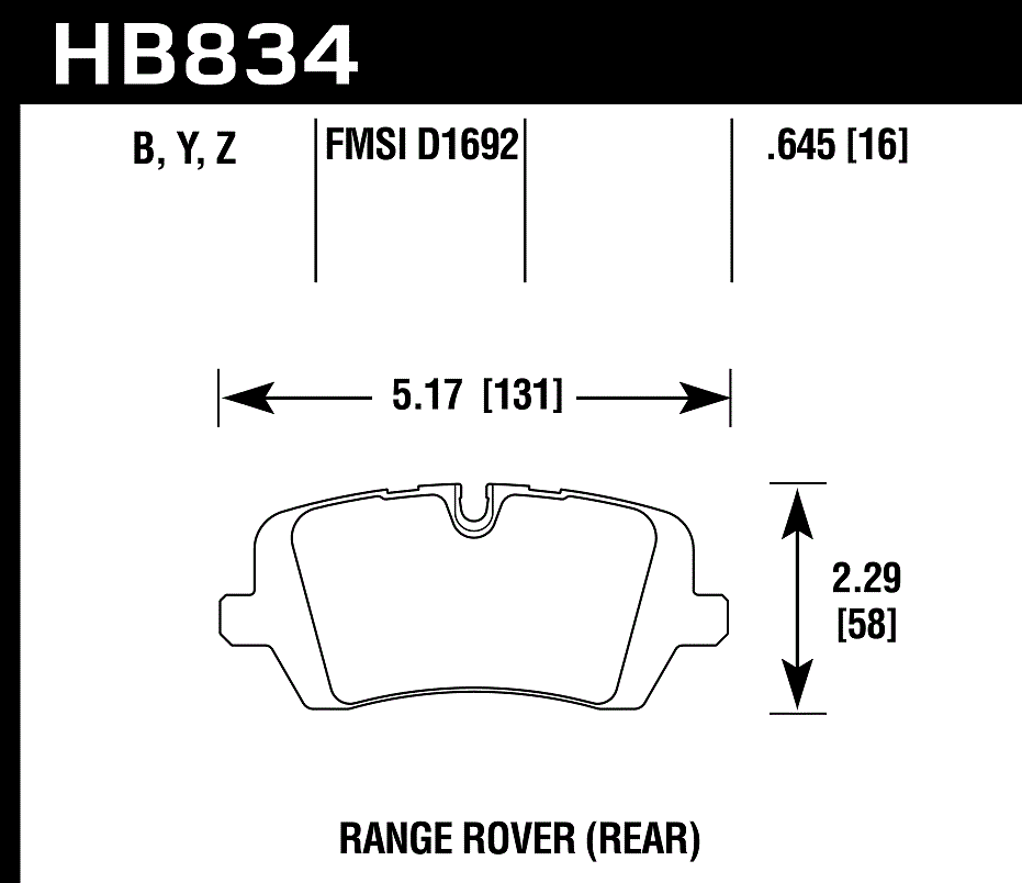 Hawk Performance HB834B.645 HPS 5.0 Brake Pads Rear