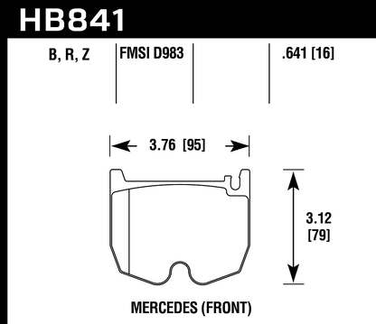 Hawk Performance HB841B.641 HPS 5.0 Brake Pads Rear